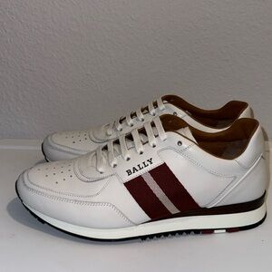 Bally Men's Aston Leather Low-Top Sneakers size 8 NEW